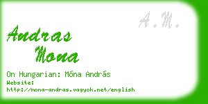 andras mona business card